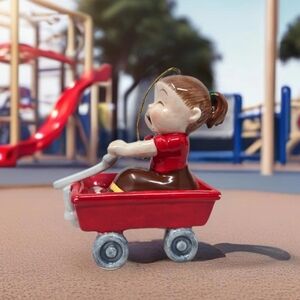 Sunday Funnies Family Circle Comic Strip Dolly Riding In Her Red Wagon Ornament